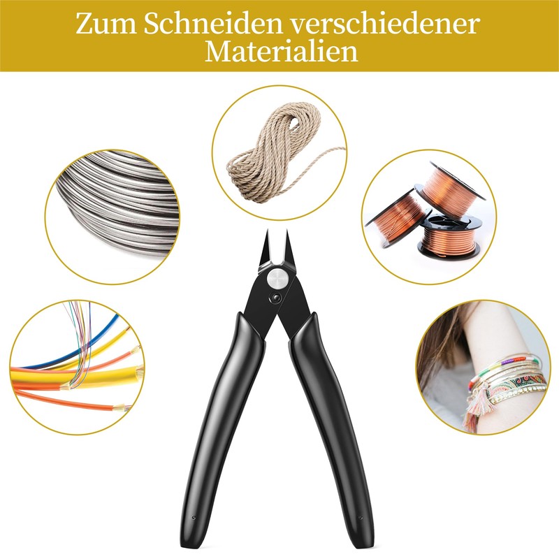 Pack of 10 Electronic Side Cutters Small: 130 mm Mini