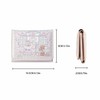cute trifold coquette bear wallets for girls, small pink slim