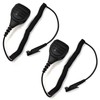 (2-Pack) Speaker Shoulder Microphone with 3.5mm Audio Jack Compatible for