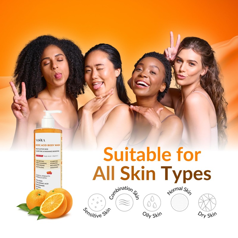 Nasola Kojic Acid Body Wash – Turmeric & Vitamin C