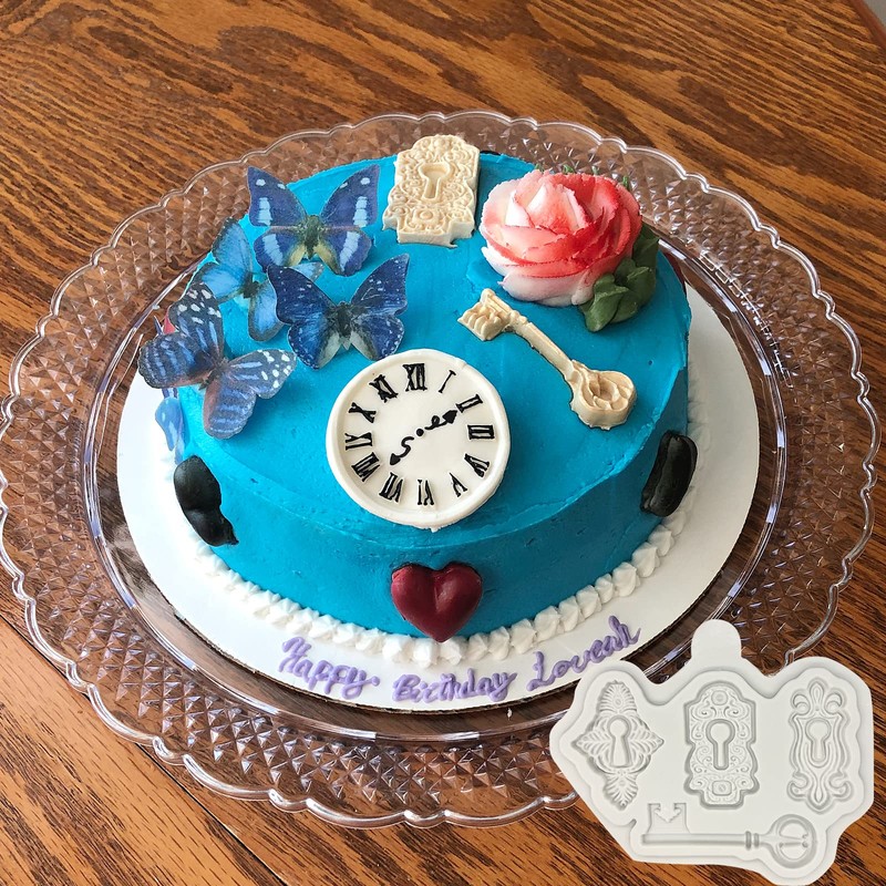 key lock fondant mold