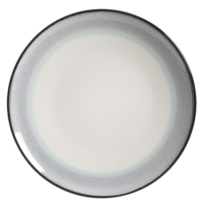 Gibson Elite Rings of Saturn Round Reactive Glaze Stoneware Dinnerware