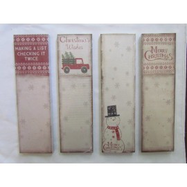 Primitive Theme list pad Primitives by Kathy 4pc Christmas Snowman NEW LOT D
