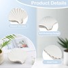 YoHyien Ceramic Soap Dish with Drainage, Shell Soap Dish for