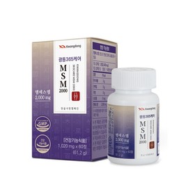 Guangdong 365 Care MSM 2000, 60 tablets, 1 unit / 광동 365케어 MSM 2000, 60정, 1개
