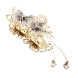 OHPHCALL 1pcs Butterfly Hair Claw Clip Double Butterfly Claw Clip for Women Hair Accessories for Ladies