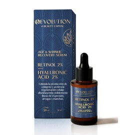 Serum Facial con Retinol y Ácido Hialurónico | Reduce Visiblemente Arrugas, Líneas de Expresión y Manchas | Efecto Antiarrugas: Mejora la Firmeza de la Piel y Produce Colágeno | Serum Facial 30ml