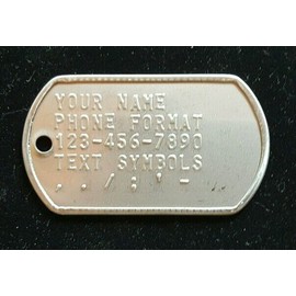Unbranded Dog/ CAT/ PET Tag s Custom Embossed STAINLESS STEEL USA made by Military Veteran