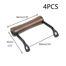 Crapyt 4 PCS Handles for Trays Serving Tray Handles Box Pull Handle Sturdy Serving Tray with Handles Metal Handles for Charcuterie Boards 3.78"×3.23" Bronze