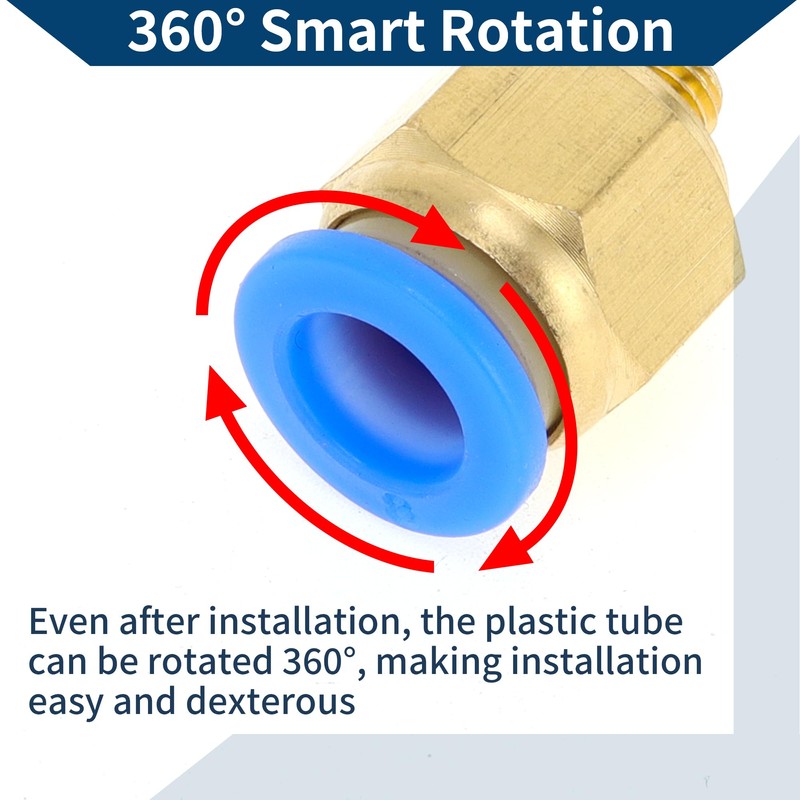 Hihaha Push to Connect Air Fittings 5/16" Male Thread Air