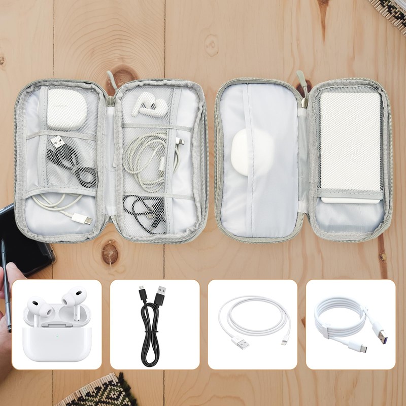 Bliceon Travel Cable Organizer Bag 3-Layer Water-Resistant Pouch All-in-One Portable