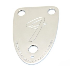 Fender NEW Fender Strat Tele 3 Bolt "F" NECK PLATE + SCREWS Chrome 70s 0054525049