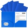 EEHZTSI 60-Pack Plastic Folders with Pockets,2-Pocket Poly Folders Holds 8-1/2"