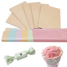EsiFare Wrapping Paper, 6 Colors, Pack of 30, Wrapping Paper, Flower Paper, Flower Tissue Paper, Wrapping Supplies, 13.8 x 19.7 inches (35 x 50 cm), Bouquet Wrapping, Packaging, Flower Wrapping Paper,