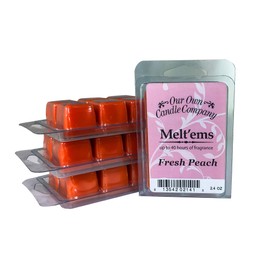 Our Own Candle Company Premium Wax Melt, Fresh Peach, 6 Cubes, 2.4 oz (4 Pack)