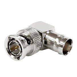 F-FACTORY BNC L Plug BNC (Male) to BNC Jack (Female) BNC Right Angle Adapter 75Ω FE-CBA-L1
