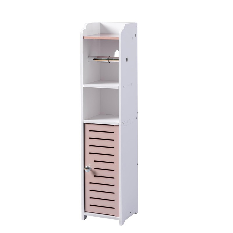 AOJEZOR Toilet Paper Holder Stand: Small Bathroom Storage Cabinet -