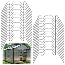 Greenhouse Clips, Pack of 30 W Clamps for Greenhouse, Hollow Panel Fixing Greenhouse Accessories, Made of Stainless Steel - Rust Resistant and Durable