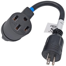 Fullsky FC-RV52045 Male NEMA 5-20P to Female NEMA 14-50R for Generator or Household 3 Prong Plug to RV 4 Prong Socket Adapter Output 125V