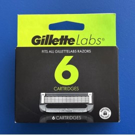 GILLETTE Labs Razor Blades Refill Cartridges - 6 Piece - Brand New Sealed