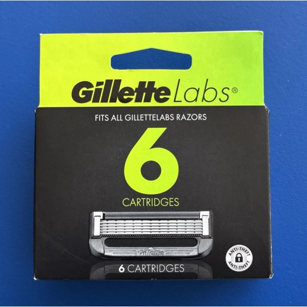 GILLETTE Labs Razor Blades Refill Cartridges - 6 Piece -