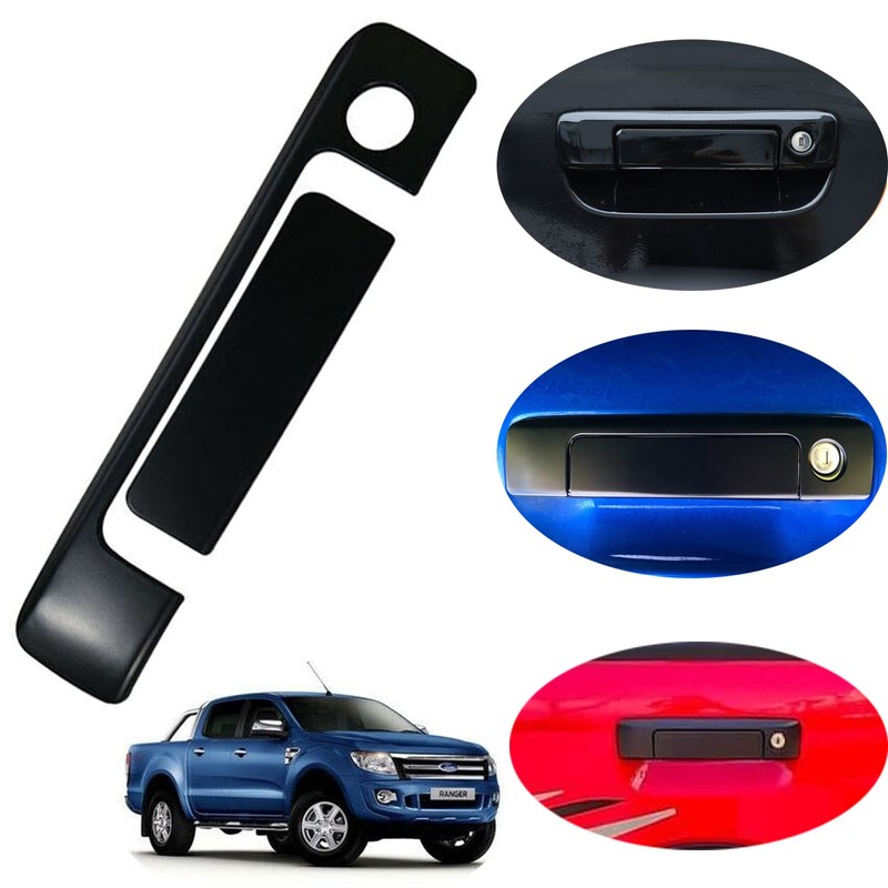JHCHAN Tailgate Handle Cover Keyhole Matte for Ford Ranger 2012-2022