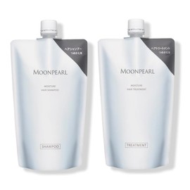 Mikimoto Cosmetics Moon Pearl Moisture Hair Shampoo & Treatment Refill Set, 11.8 fl oz (350 ml) Each Refill