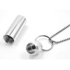 XP Design Portable Pill Case Necklace Pendant Keychain Aluminum Stainless