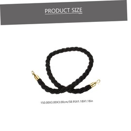 Operitacx 1.5m Solid Flax Rope for Stanchions Crowd Control Barrier Stylish Queue Management System