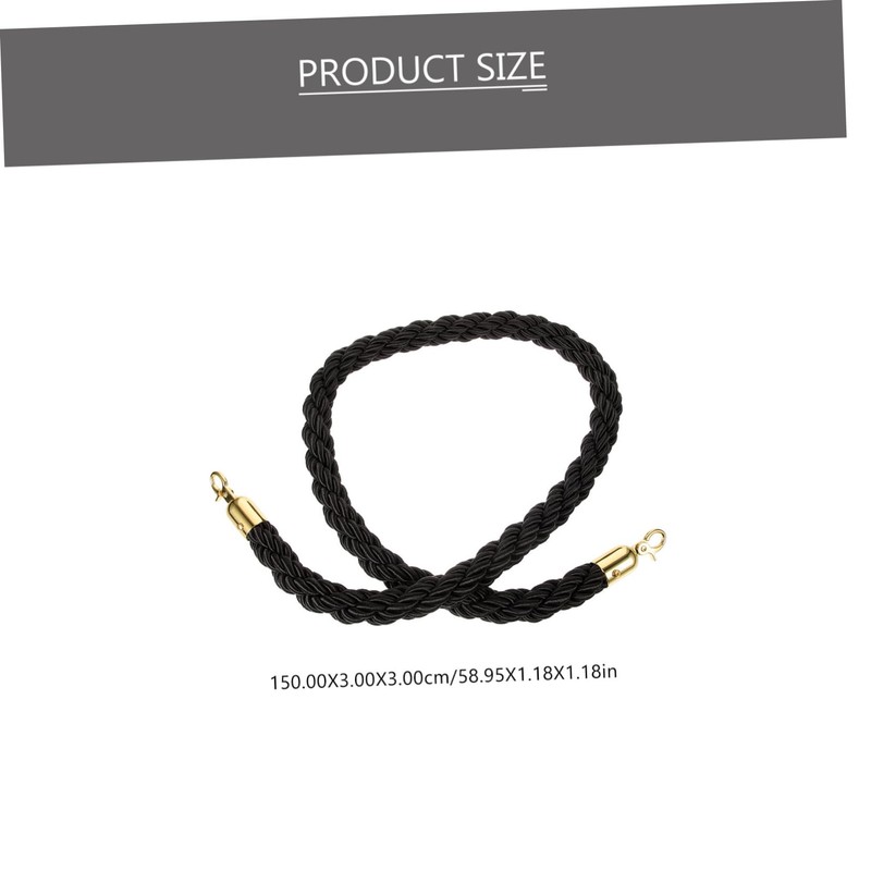 Operitacx 1.5m Solid Flax Rope for Stanchions Crowd Control Barrier