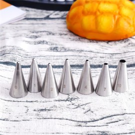 7 Pcs Russian Icing Piping Tips Set, Stainless Steel Baking Kits, Piping Nozzles Tips Set, Decorating Icing Piping Set, Cream Icing Piping Fondant Rose Nozzle Pastry Tools Fondant Decorating Tools#4