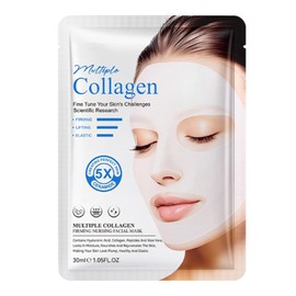 Pack of 10 Collagen Mask Face Masks Skincare, Collagen Facial Skincare, Hydrating Face Beauty Care Masks for Deep Repairing and Moisturizing Anti Wrinkles