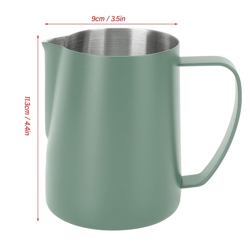 Stainless Steel Coffee Milk Frothing Pitcher, 600ml, Point Mouth Design,