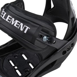 5th Element Stealth 3 Adult Snowboard Bindings for Men. Universal bindings disc and Hardware for Beginner to Intermediate Snowboard All-Mountain. (Black/White, Small)