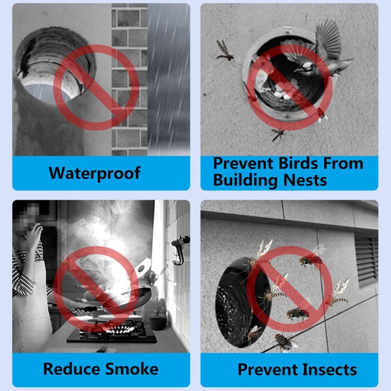 Air Vent Covers for Walls Outside, Stainless Steel Round External