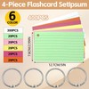 400 Pcs Flash Cards, 300 White Index Cards with Rings,