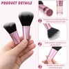 10-Piece Mini Pink Travel Makeup Brush Set with Pouch, Pink