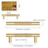Amerdeco 10 Pack Champagne Bronze Cabinet Pulls, 3.75 Inch(96mm) Hole