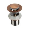 Copper Push Button Bathroom Sink Drain Stop & Pop up
