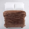 MOONLIGHT20015 Fleece Blanket Throws for Sofas - 400 GSM Brown