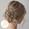 2PCS U Shape French Hair Clip, Metal Hair Fork, French