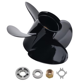maXpeedingrods 13 X 17 Aluminum Boat Propeller for Mercury Engines 40 50 60 65 70 75 80 90 100 115 125 140HP, 15 Spline Tooth 4 Blades, RH, Parts No# 48-8M8026590