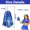 Lovecheer 24PCS Pom Poms Cheerleading Blue and White Sports Spirit