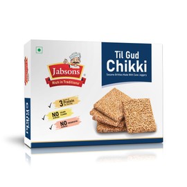 Jabsons - Chikki Til Gud (Sesame Brittles with Jaggery), 400 G (14.1 Oz)