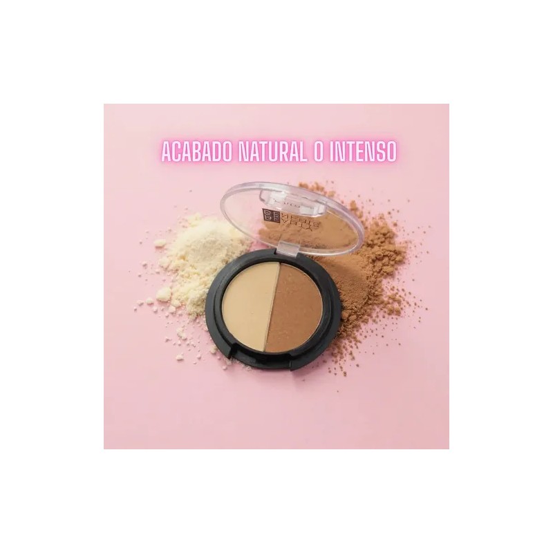 Polvo Compacto Duo Color Base De Maquillaje Beauty Benefits