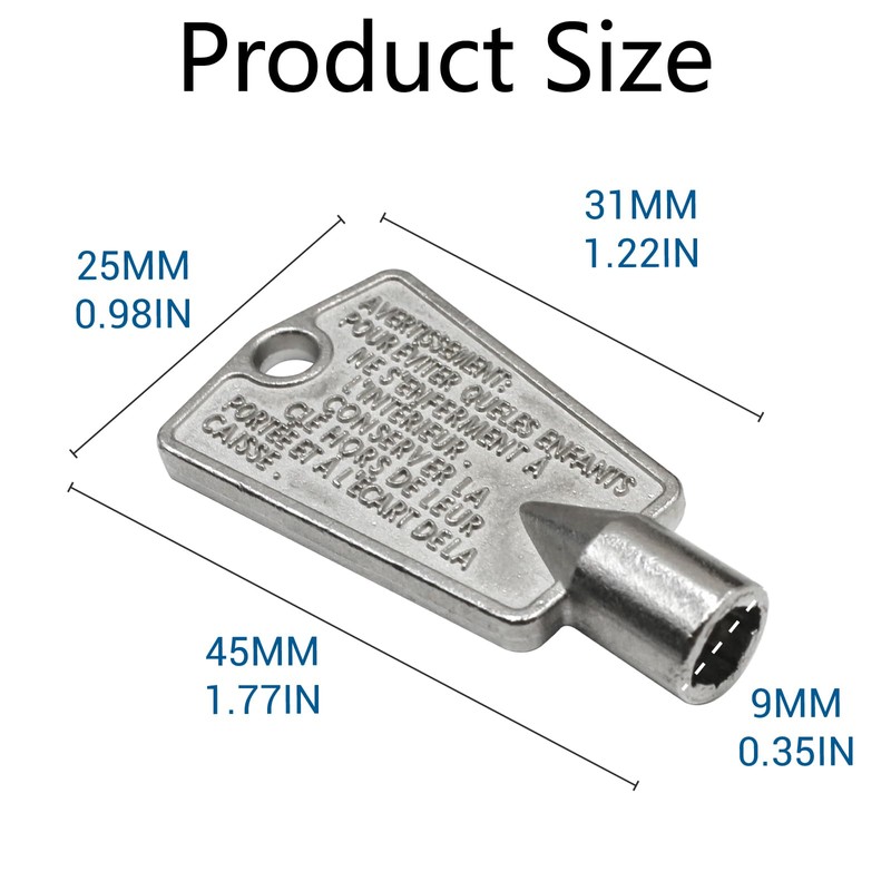 WISINY 216702900 297147700 Metal Freezer Key Replacement 2 Packs