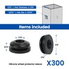 Muzata 300 Pack Black Cable Railing Rubber Grommets for Level
