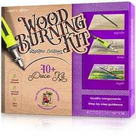 Craft Culture Beginners Wood Burning Kit for Kids, Teenage Boys & Girls - Christmas Gifts for Boy & Girl - Craft Projects Birthday Gift Idea for Children Teen Woodburning DIY Hobby Kits Art Activities