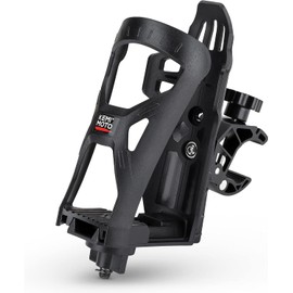 KEMIMOTO Cup Holder 12oz-28oz for ATV Motorcycle Scooter Bike Boat Stroller Wheelchair Golf Push Cart Tractor Crocodile Bite Design Drink Holder Water Bottle Holder with 0.6”-1.56” Strong Metal Clamp