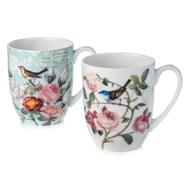 McIntosh Bird Garden Set of 2 Fine Bone China Mugs